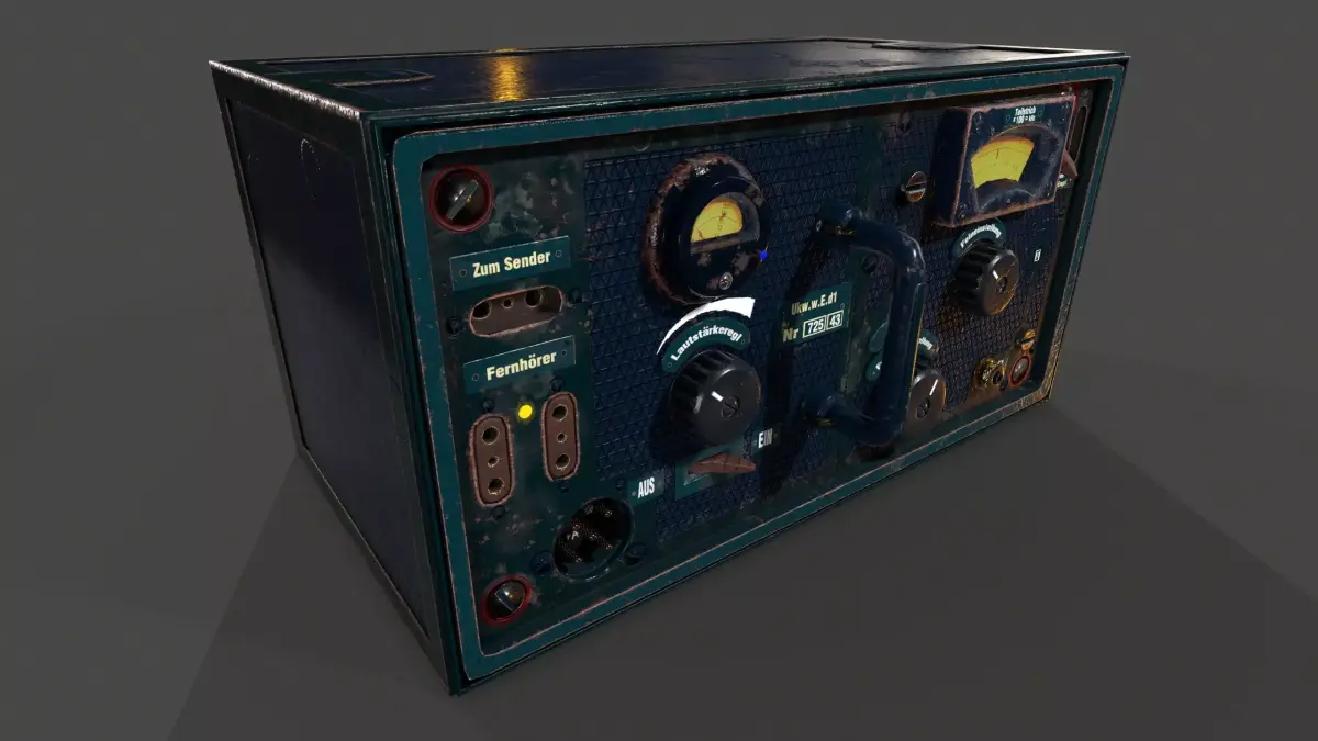 WW2 Radio 20WSd Low-poly 3D model