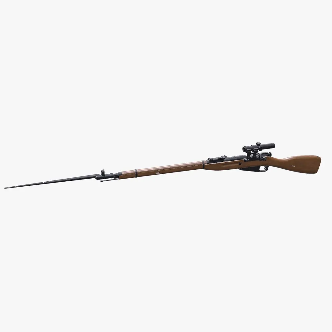 Mosin Nagant M91 Low-poly PBR 3D model