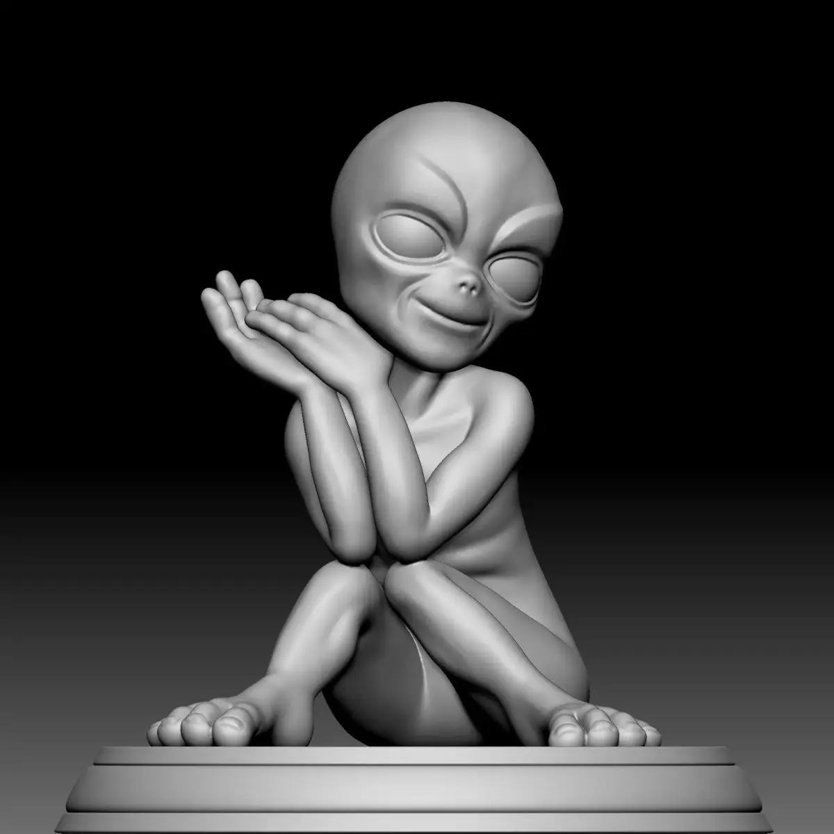Alien Statue - 050 3D print model
