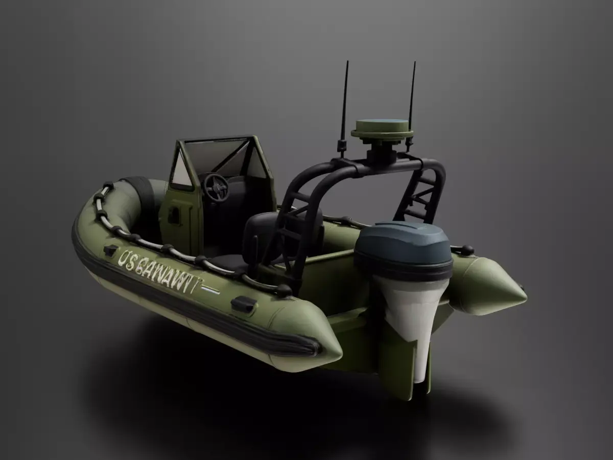 US Navy RHIB 11m  Military RIB 3D print model