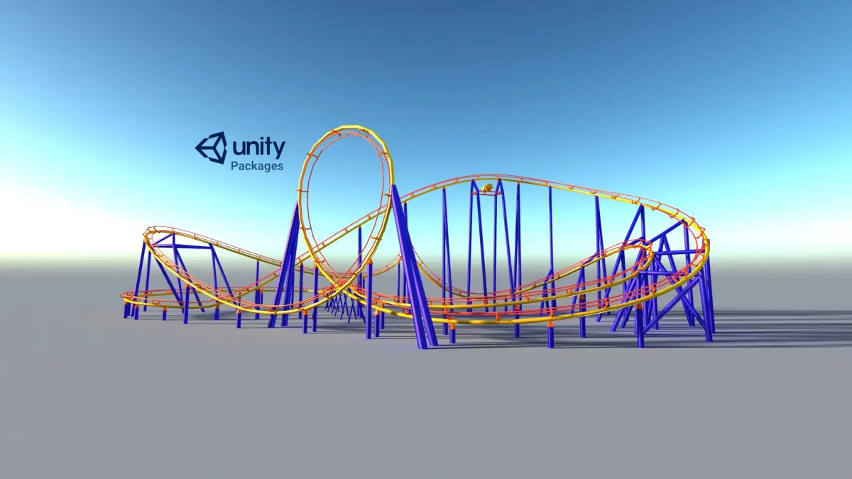 Roller coaster VR Unity PKG VR 3D model