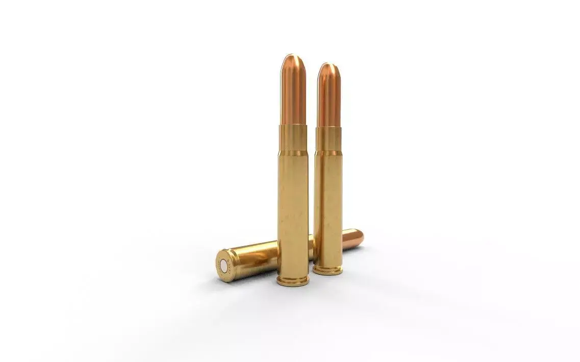 93x57mm Mauser Ammo Low-poly 3D model