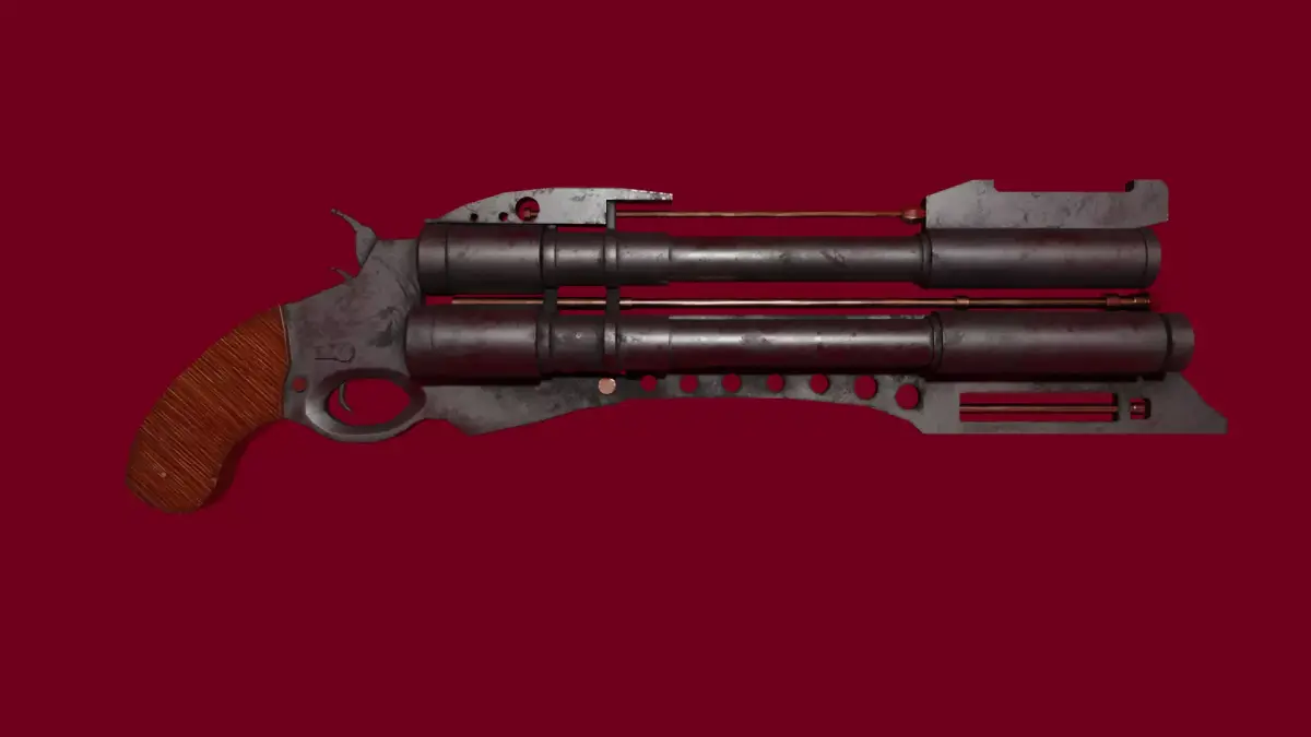 Triple Barrel Gun Low-poly 3D model