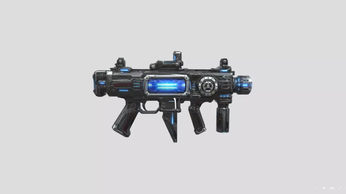 Sci-Fi Energy SMG  Game Ready PBR FBX OBJ GLB Low-poly 3D model