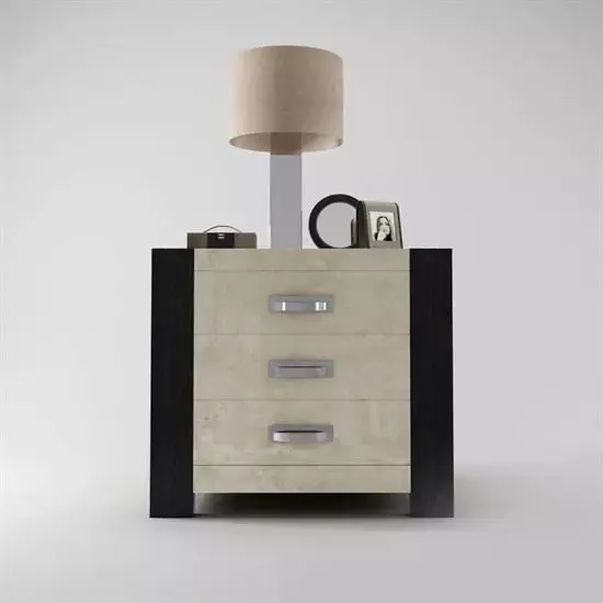Bedside 3d model modern nightstand with drawers Free 3D model