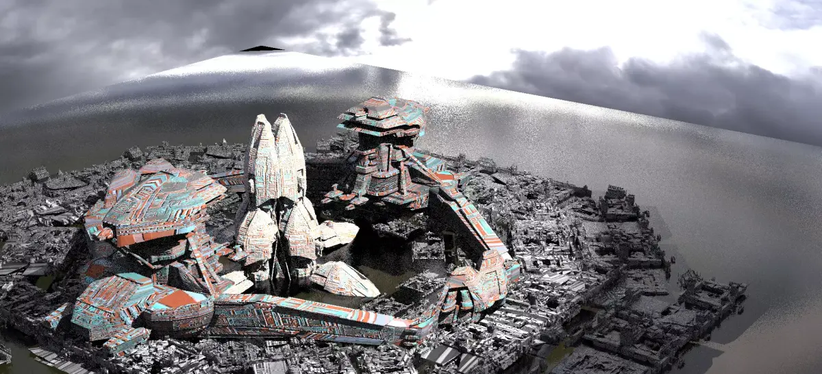 Moon architecture  for research 3D model