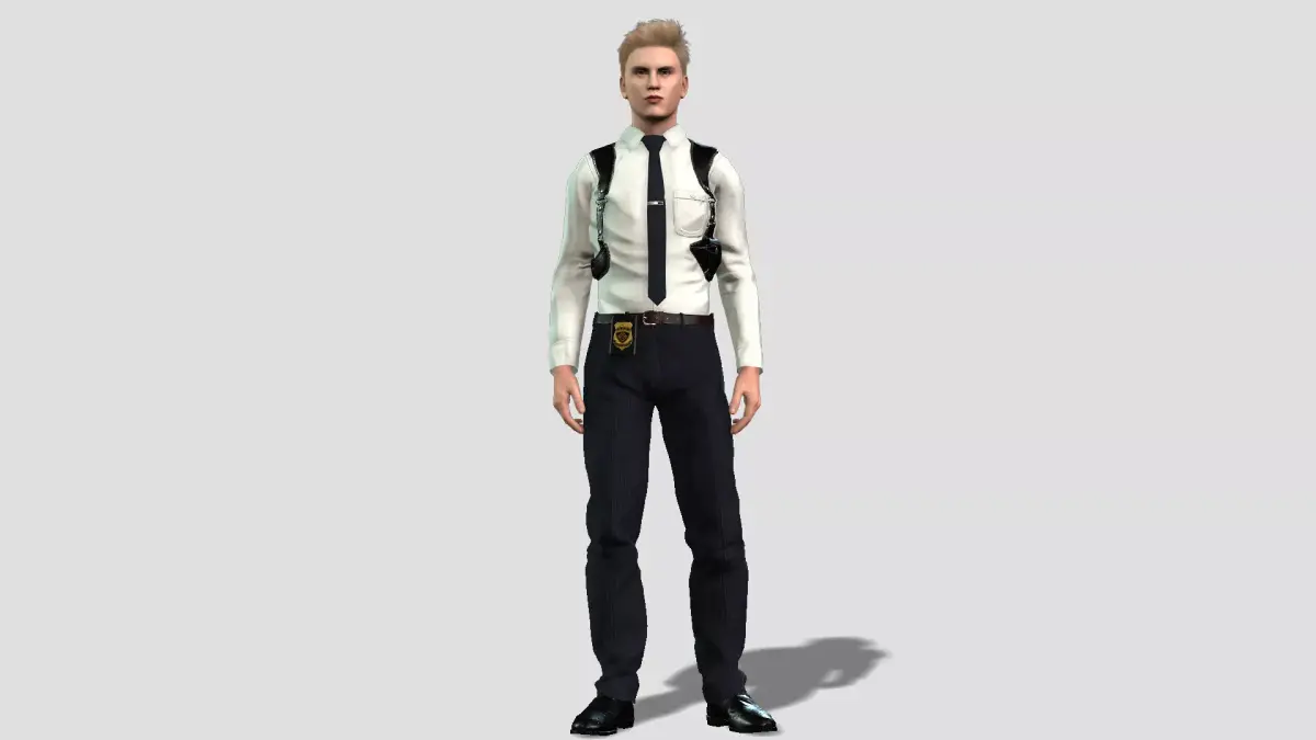 Realistic Police Officer 3D Character 3D model purchase