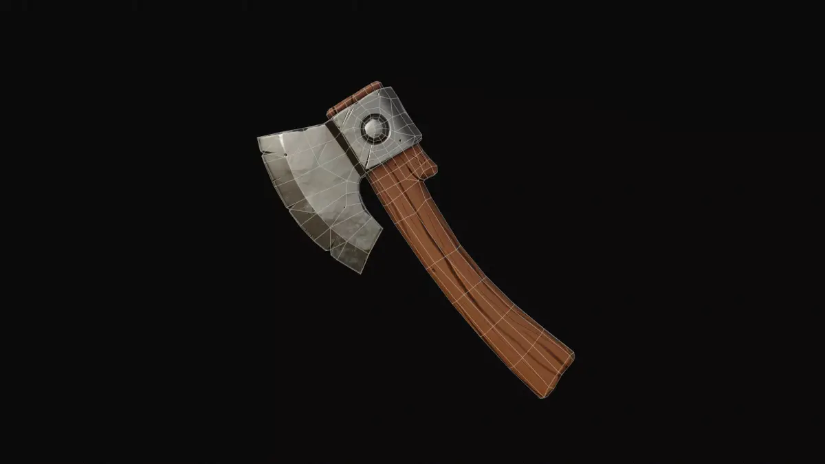 game ready stylized axe Low-poly 3D model