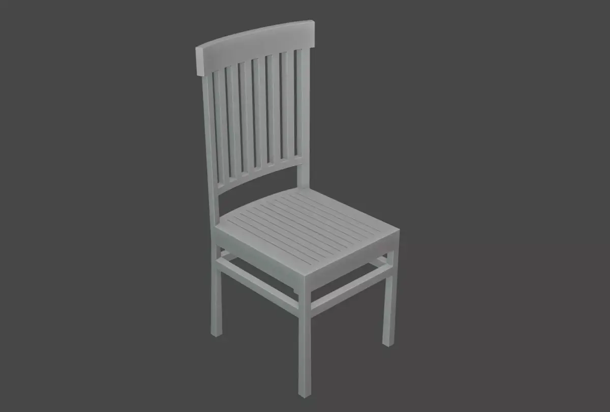 3D Dining room chair low poly Free 3D model