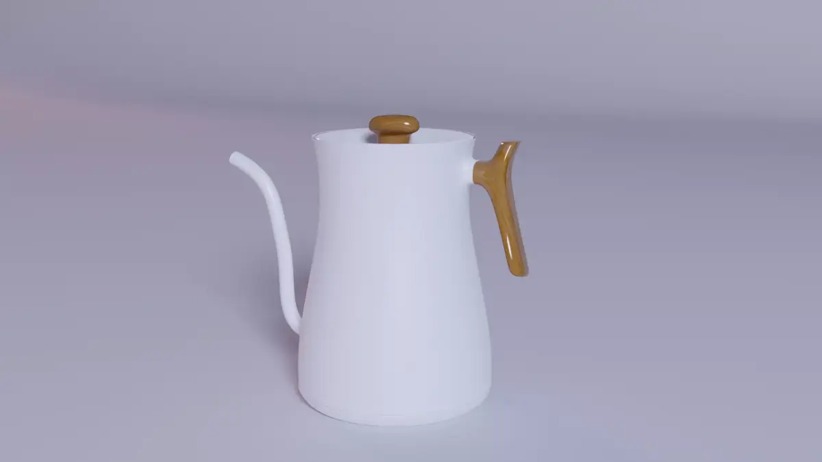 Coffee Kettle and a cup Free low-poly 3D model