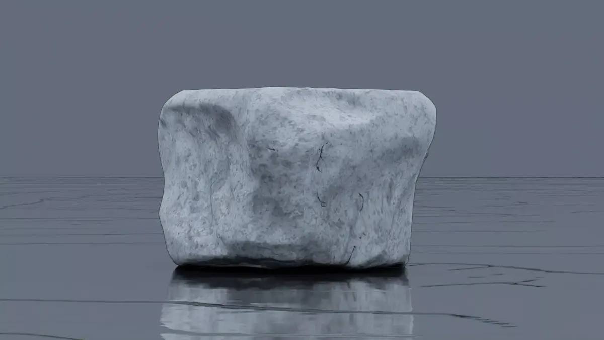 Raw stone stool Free low-poly 3D model