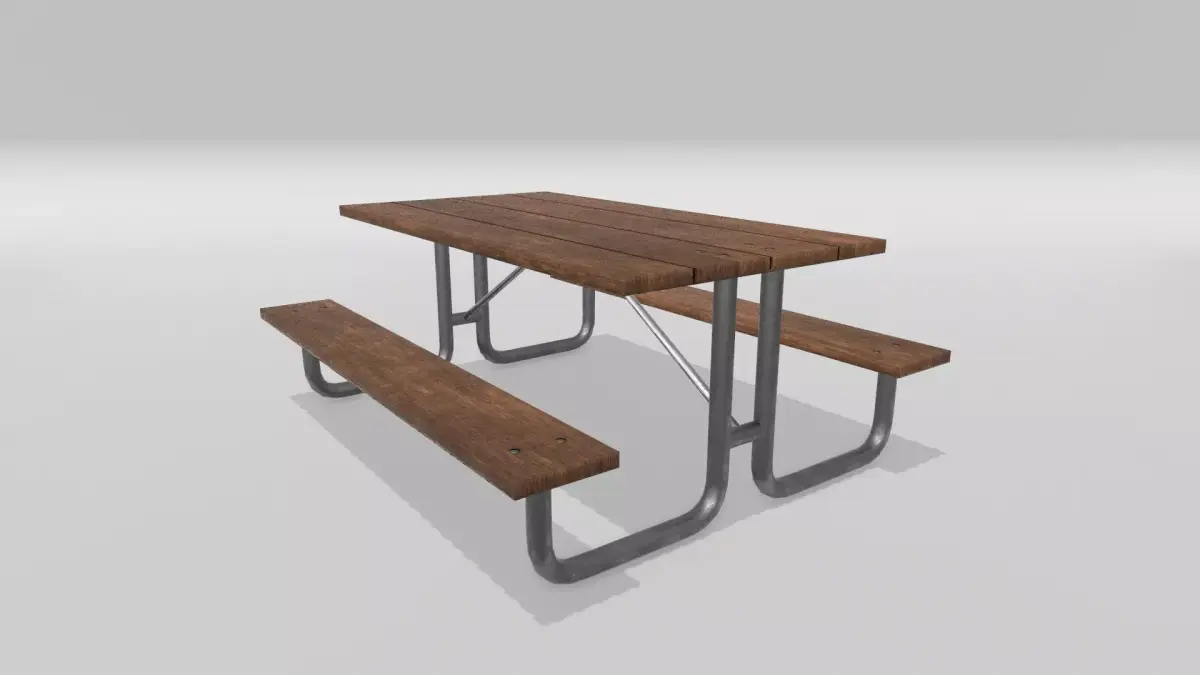 Picnic Table Free low-poly 3D model buy