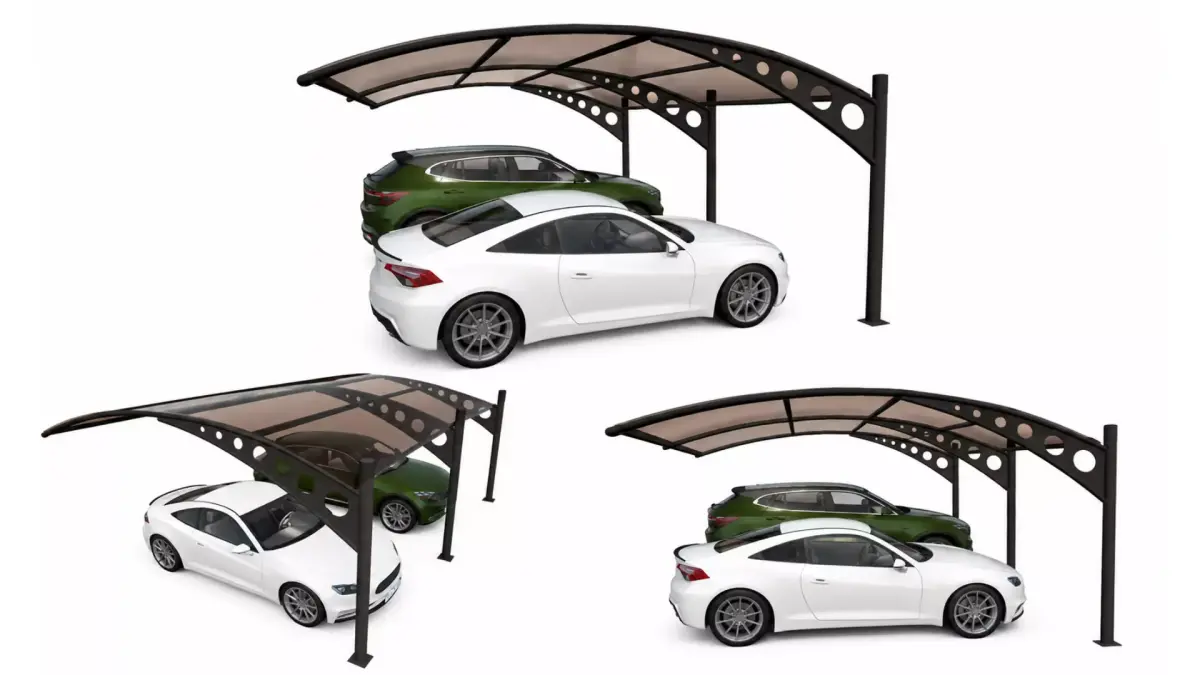 Modern Double Carport Free 3D model