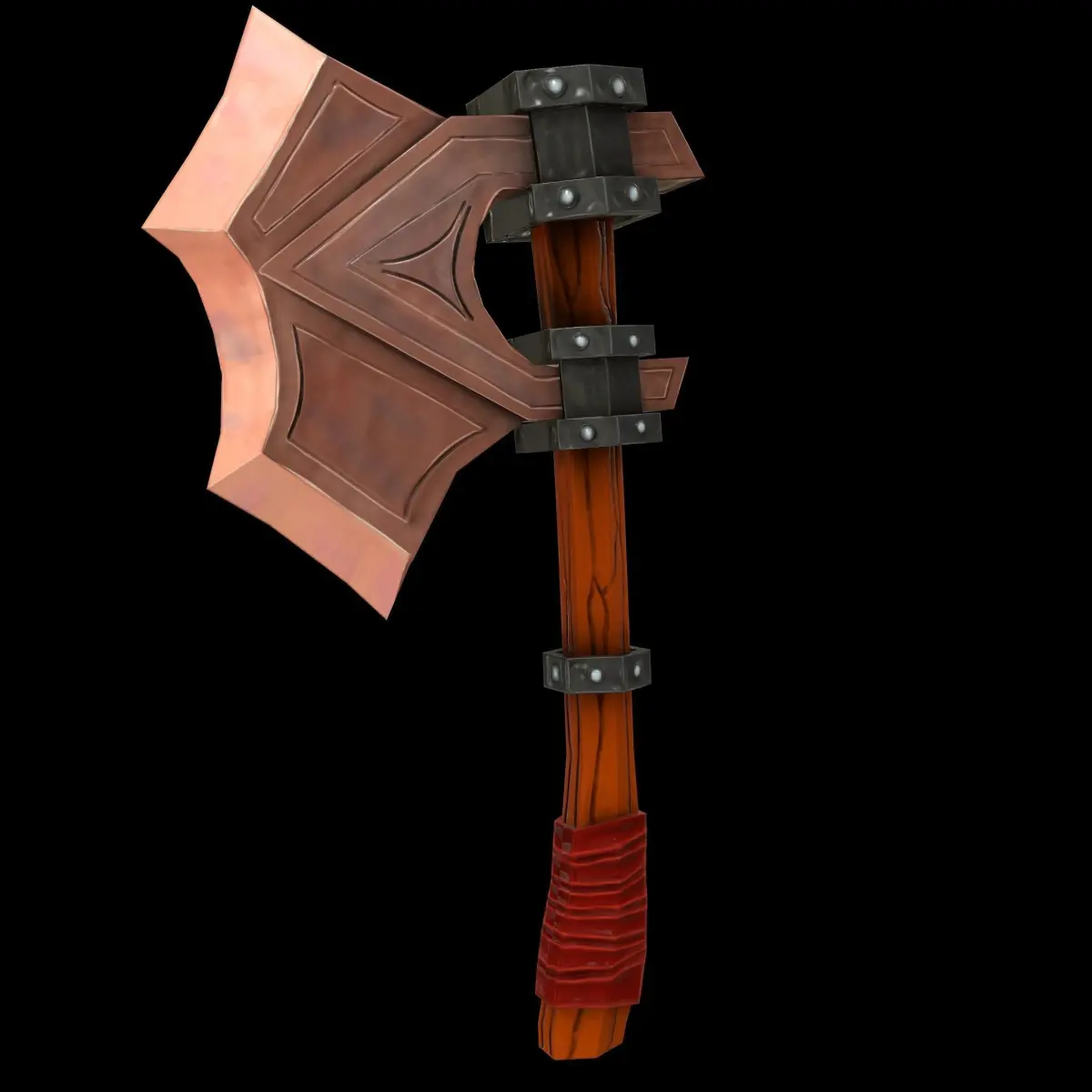 Battle Axe Low-poly 3D model 53