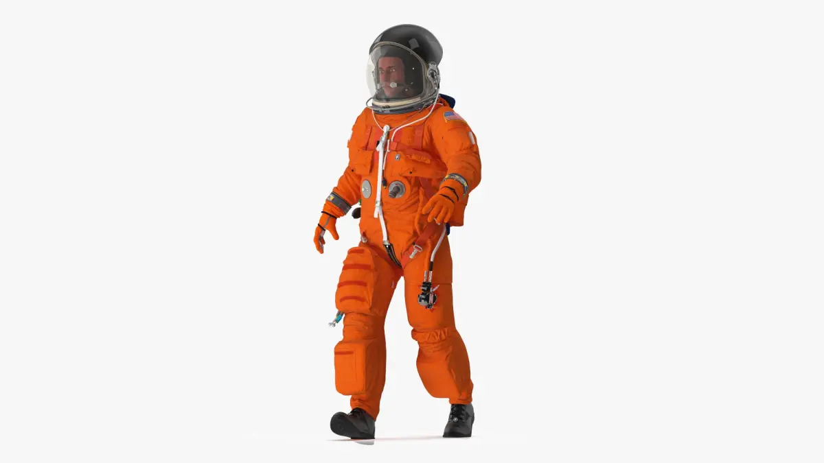 Advanced Crew Escape Astronaut Fur Rigged 3D model