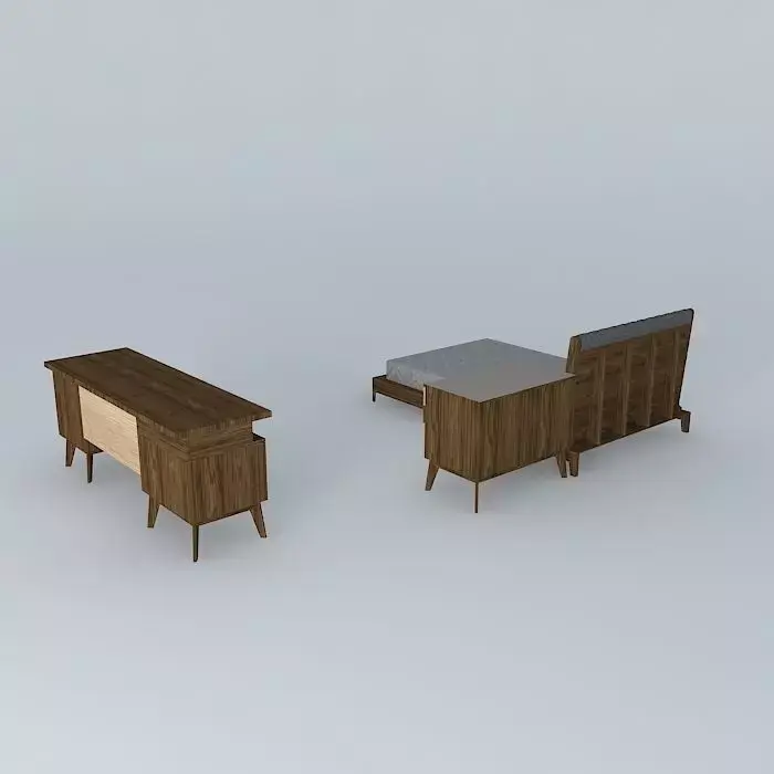 Bedroom set living room furniture Free 3D model