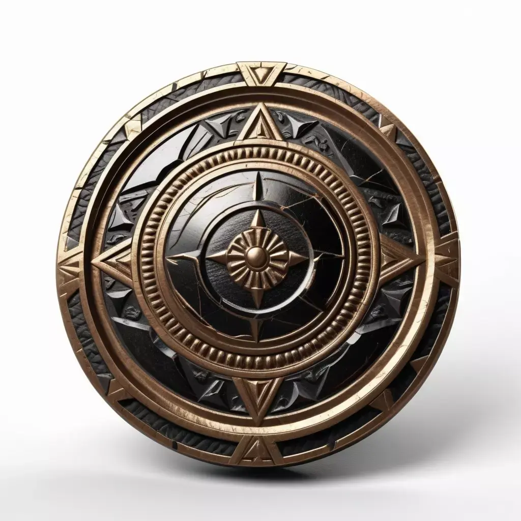 Fantasy Ornate Compass Shield 3D model