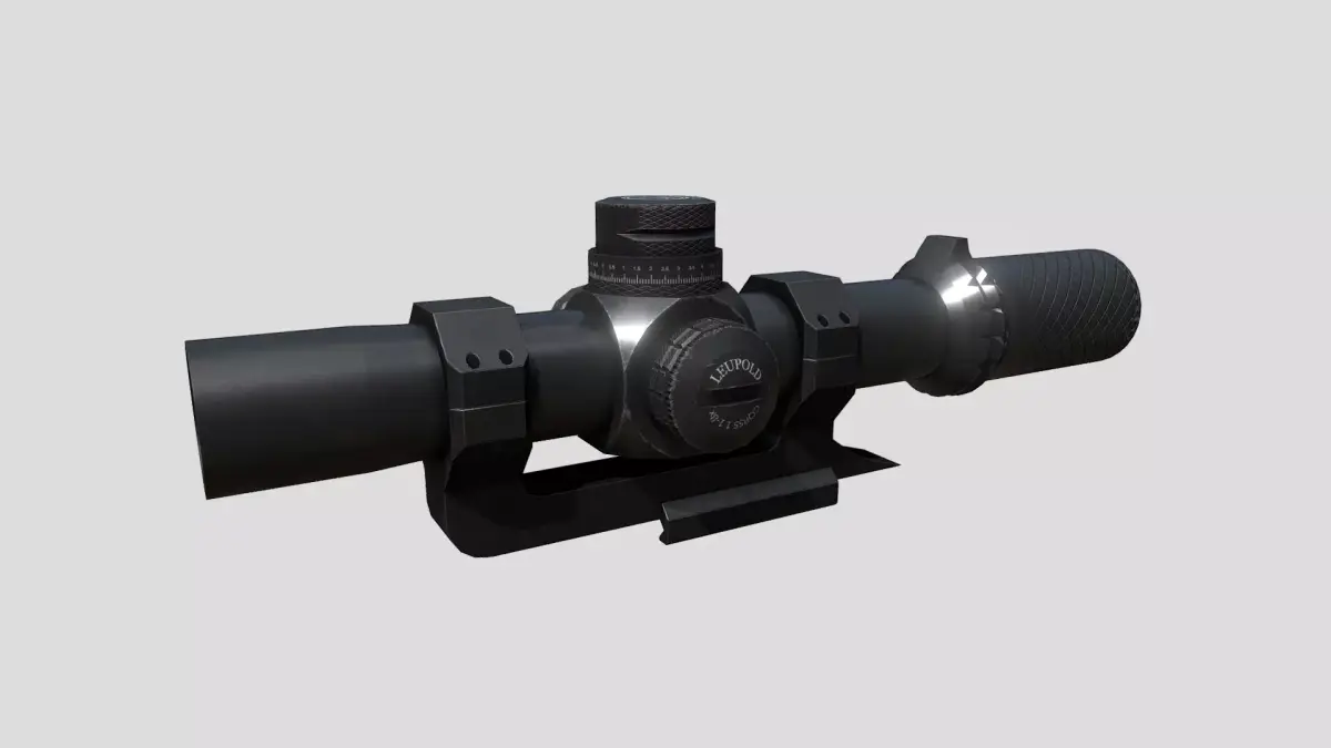 Leupold Mark 8 CQBSS LPVO Scope Low-poly 3D model