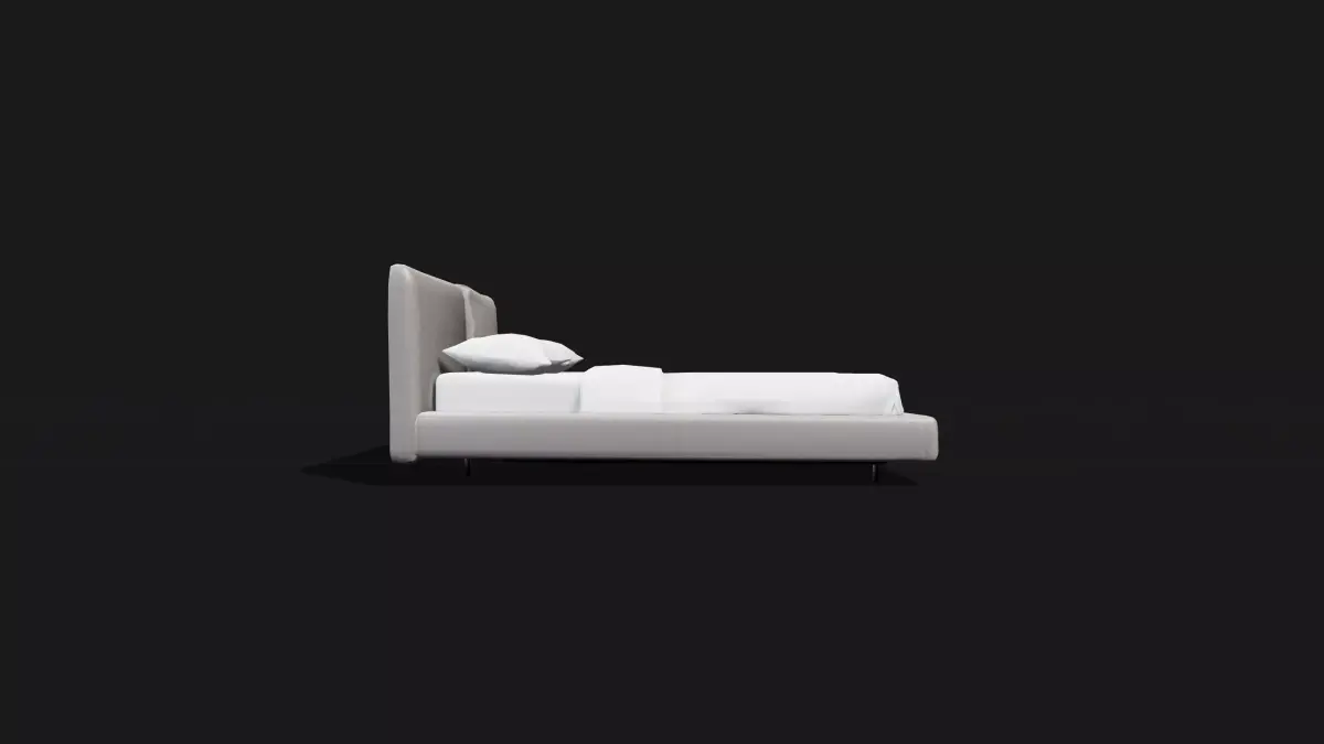 Modern bed Free low-poly 3D model purchase