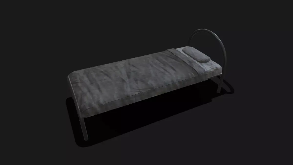 PBR Bed Model Free low-poly 3D model
