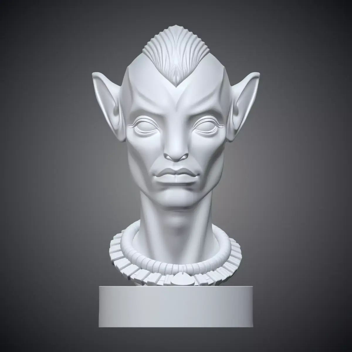 Navi Warrior Portrait Sci-Fi Character Statue PM-363 3D print model