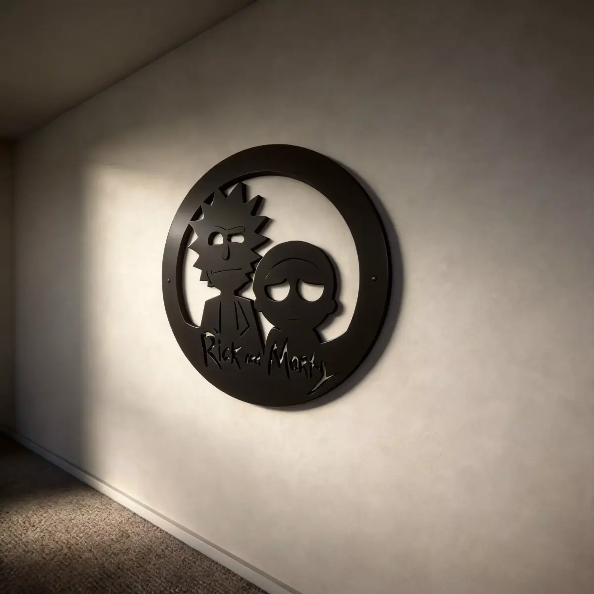 Rick and Morty Wall Art STL File 3D Print Model 3D print model