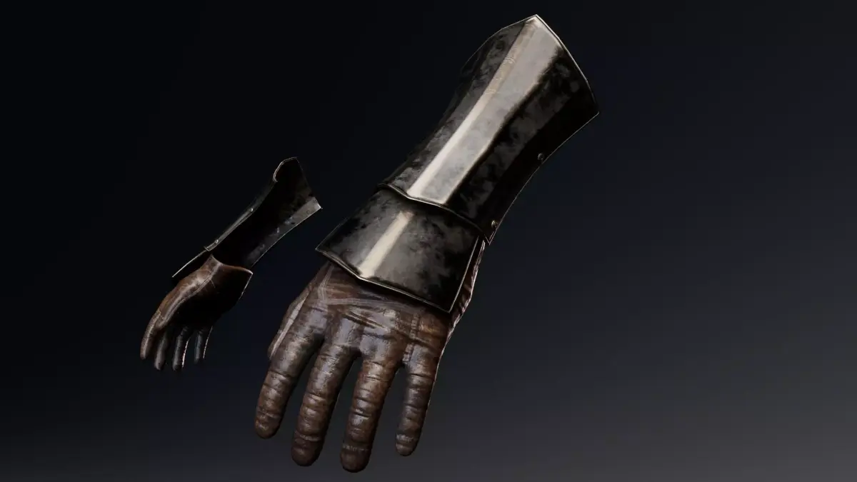 Gloves Ankle Armor - Rigged UE5 Low-poly 3D model