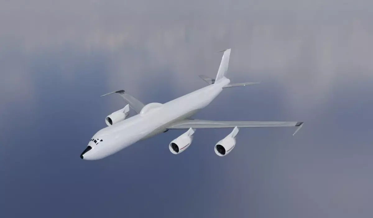E-6B Style ELINT Radar Plane - Custom 1950s Modernized Jet Low-poly 3D model