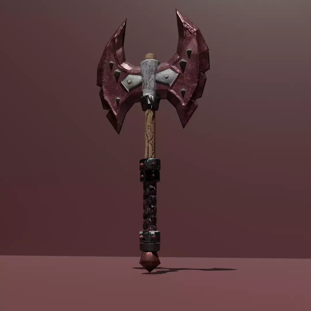 3D BATTLE AXE MODEL Low-poly 3D model