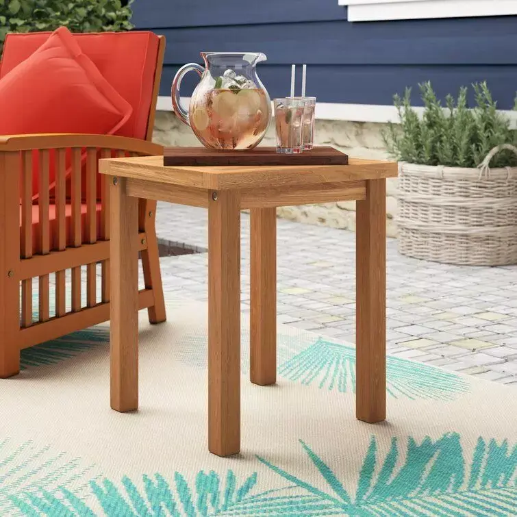 Corum Teak Solid Wood Side Table Free 3D model