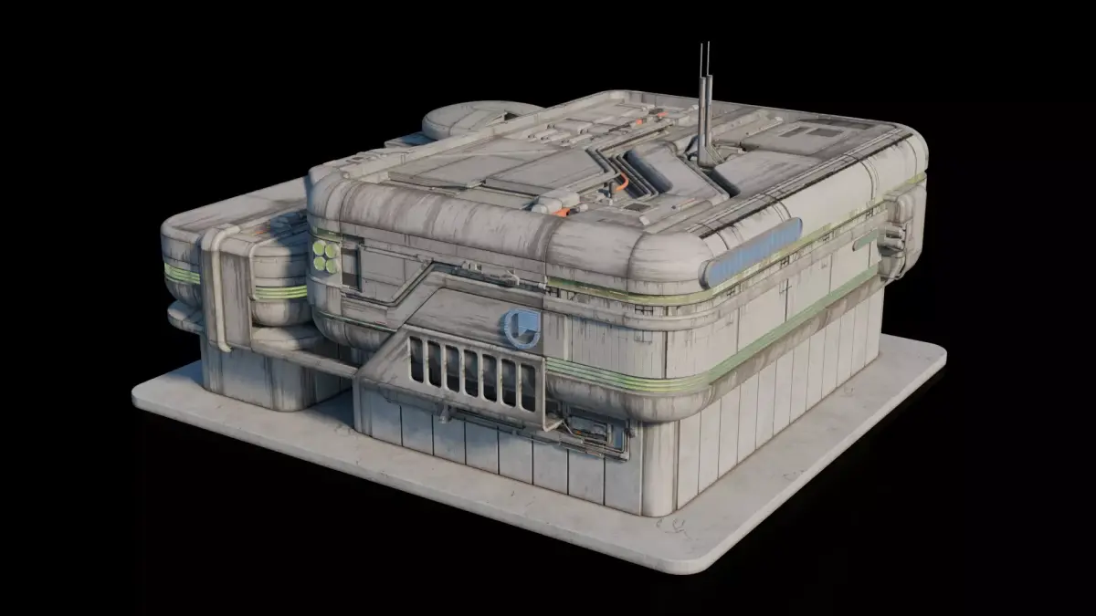 Cyberpunk Building 1 Low-poly 3D model