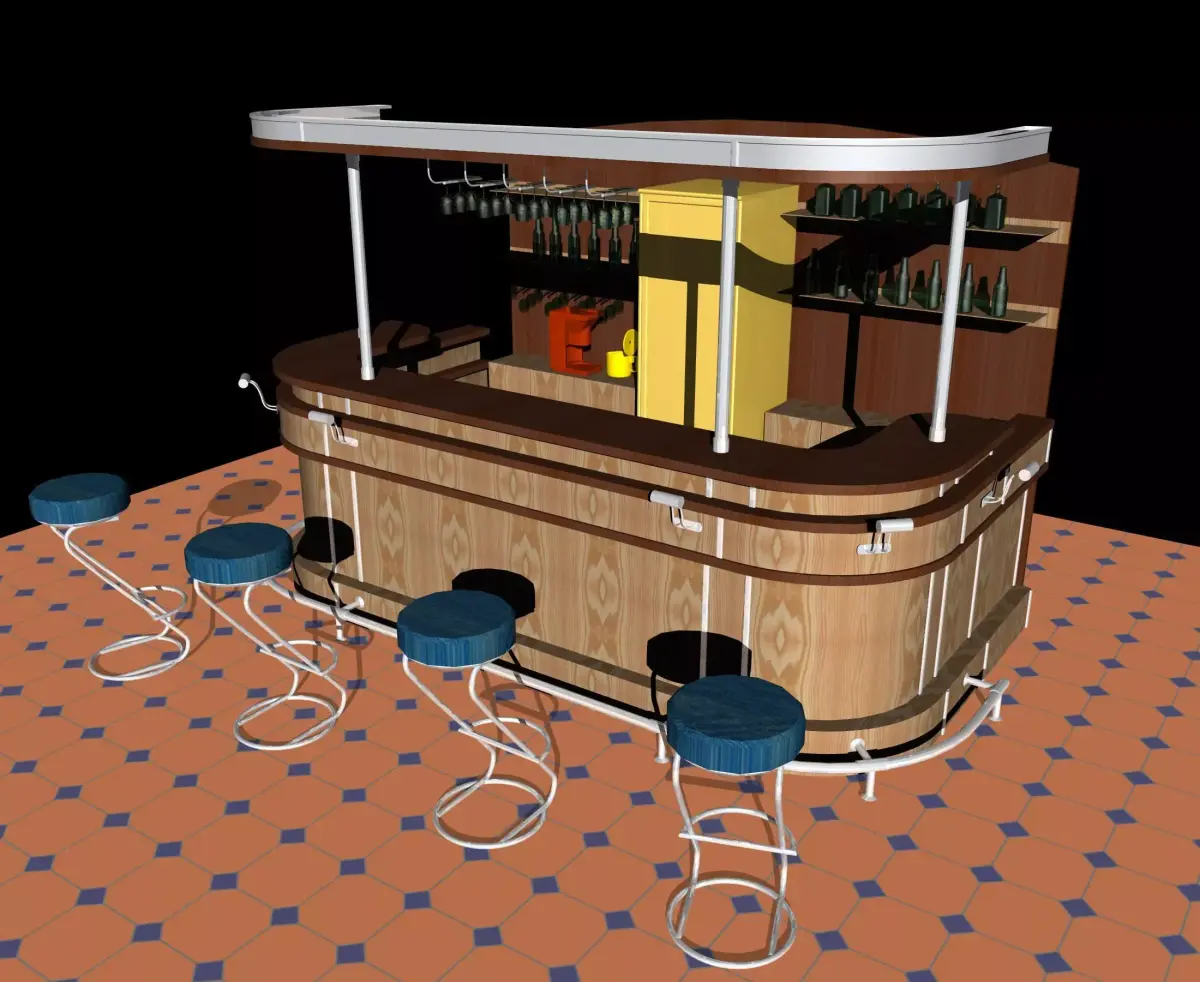 The Bar is open Free 3D model