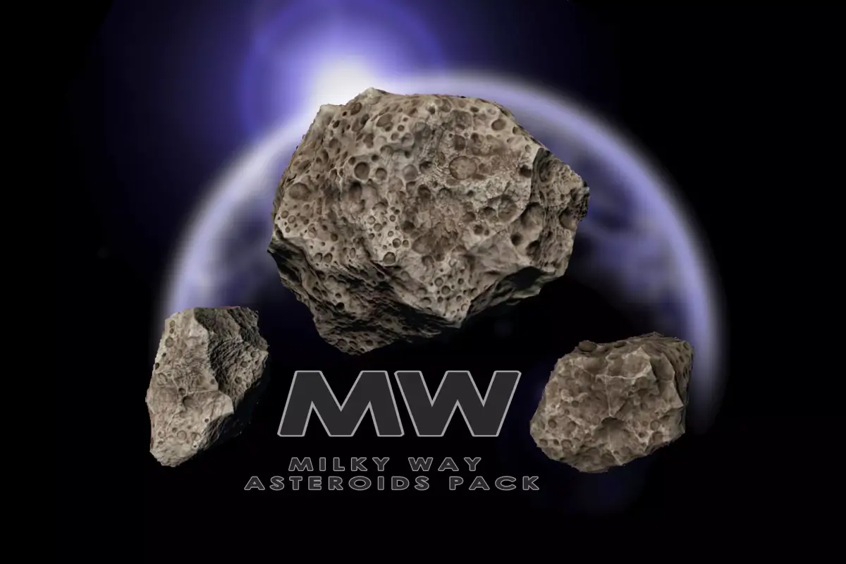 Asteroids of Andromeda  Low-poly 3D model