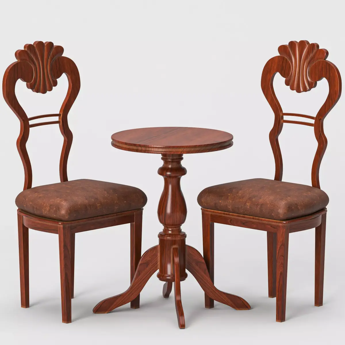 antique chair table Free 3D model