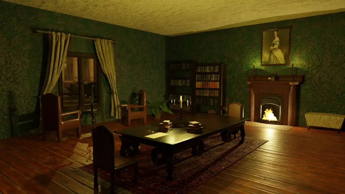 Old Style Room with Whole Furnitures Free 3D model