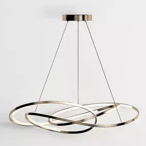 chandelier pendant light with two rings hanging from it Free 3D model