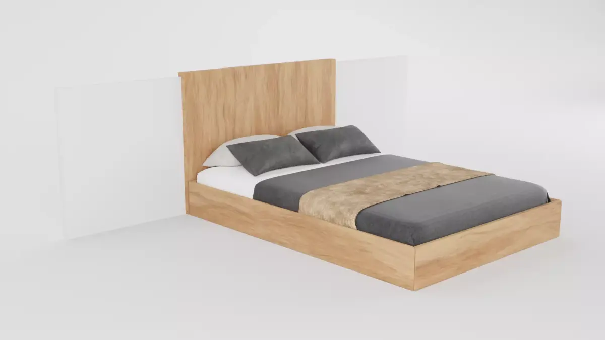 Simple bed Free 3D model buy