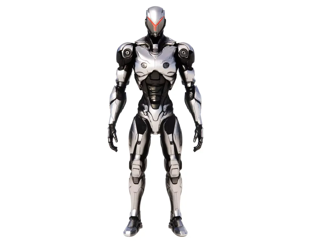 Silver SciFi Combat Robot 3D model