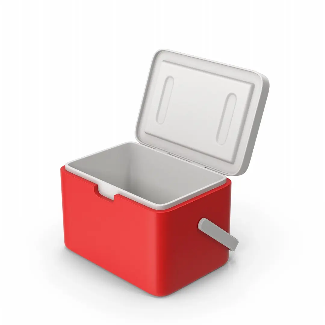 Red Plastic Ice Cooler 3D model