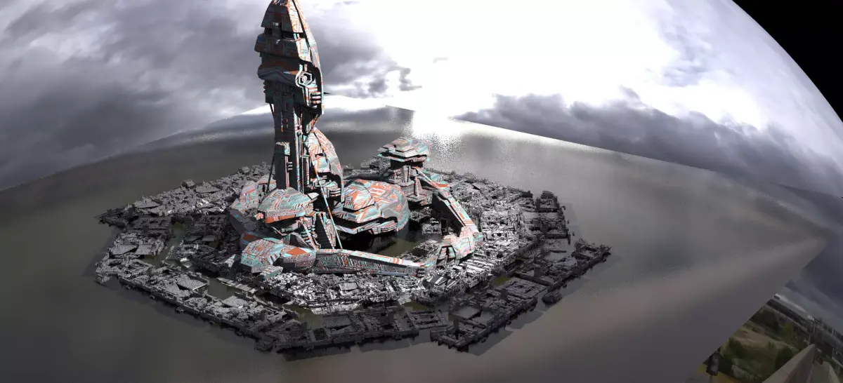 Moon base kit bash 3D model