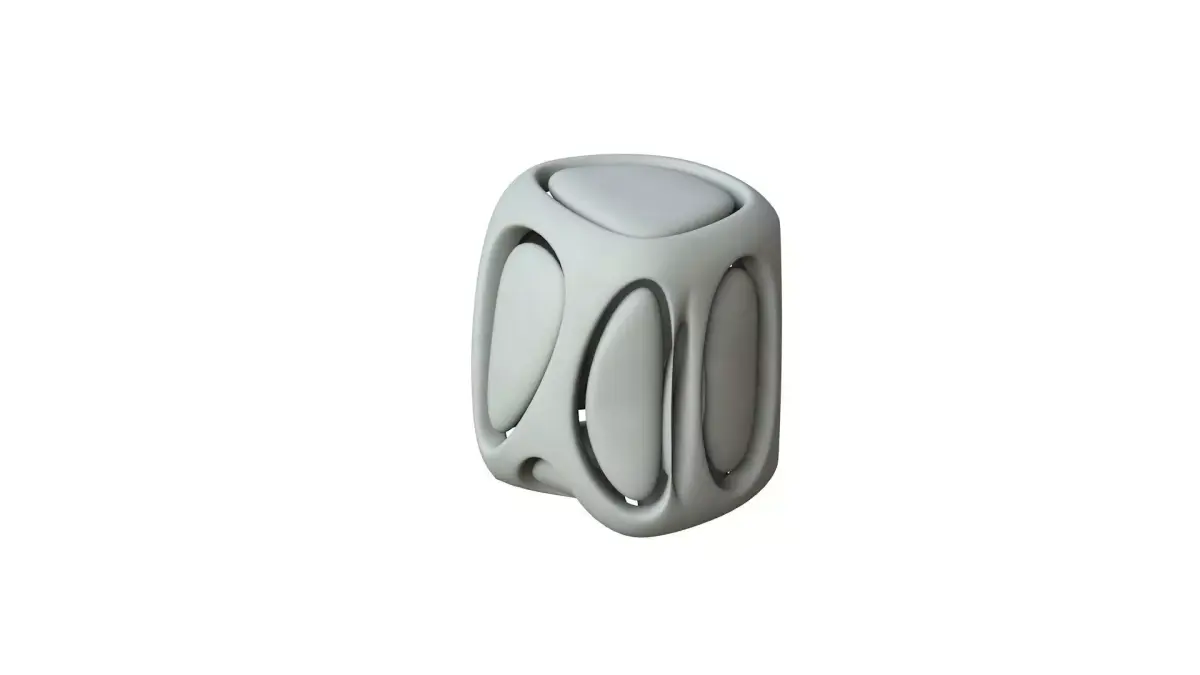 SciFi Cube Object No 67927 Low Poly Shape Low-poly 3D model