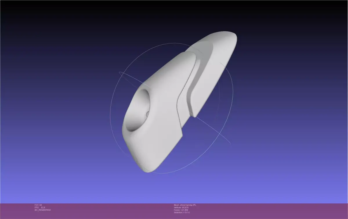 Evangelion Shinji Hairclip 3D print model