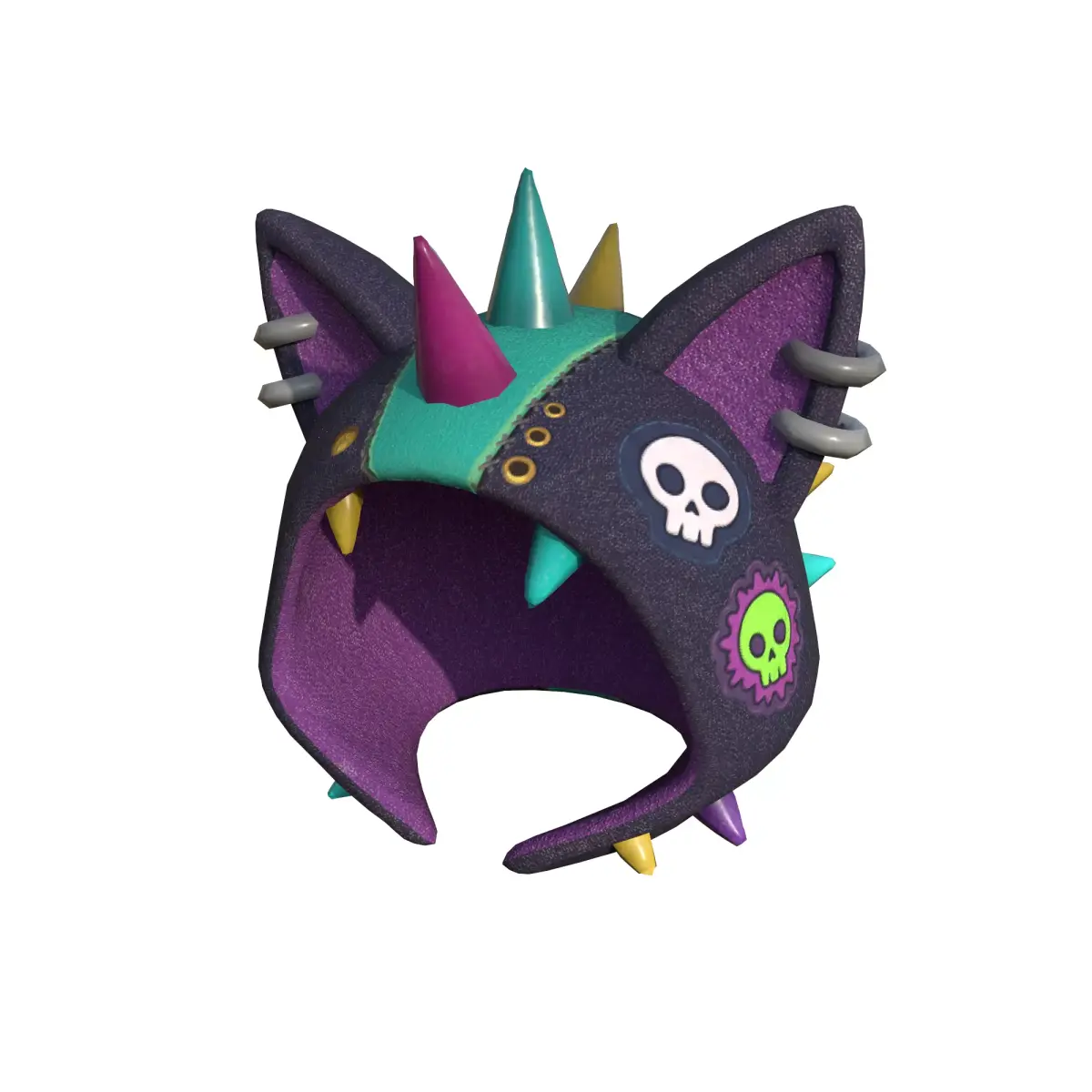 Roblox Hat Knitted Spike Helmet Cat Ears 3D Model Low-poly 3D model