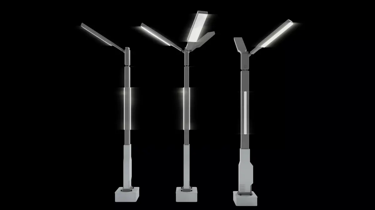 Sci-Fi Street Light Low-poly 3D model