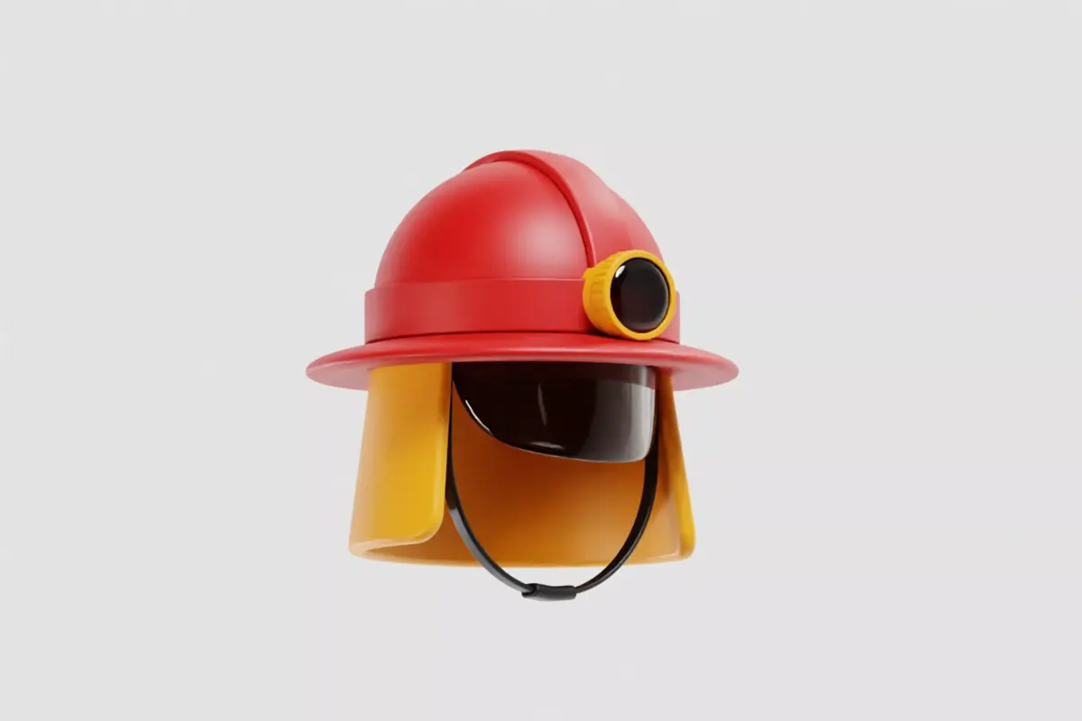 Firefighter Helmet  Low-poly 3D model