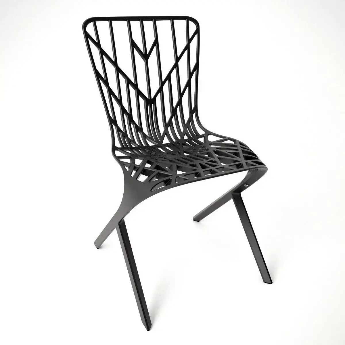 Knoll Aluminum Side Chair Free 3D model