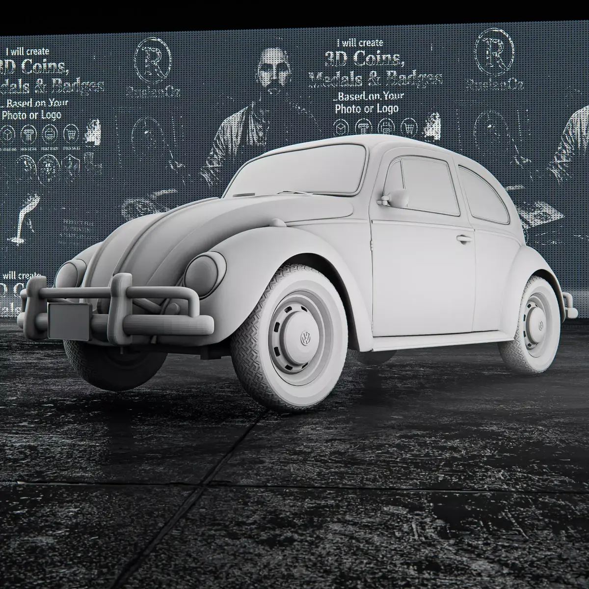 Volkswagen Beetle 1965 RoZ 3D print model