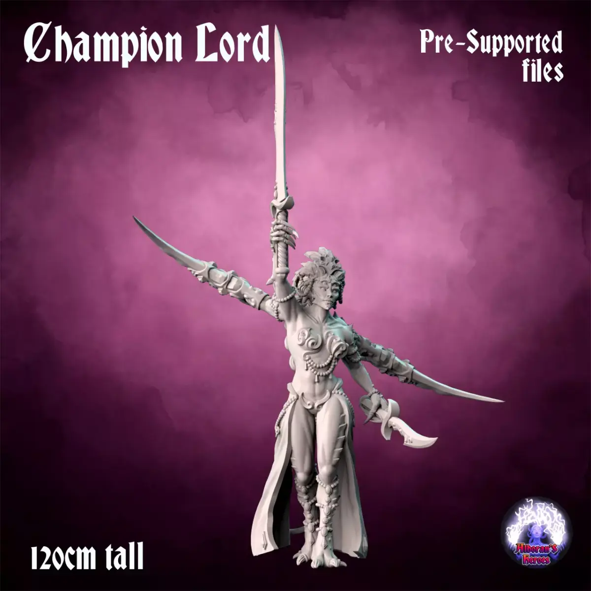 Champion Lord- Scourge Daemon - Multiple weapon options 3D print model