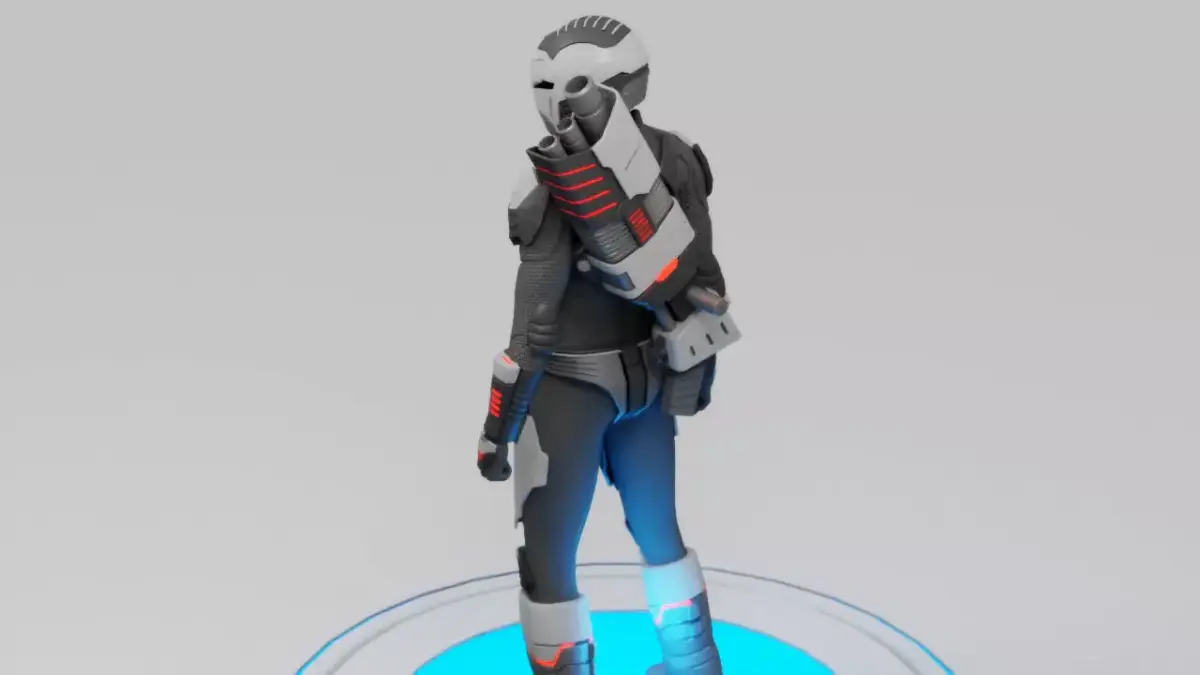 sci-fi trooper rigged - animated character 3D model