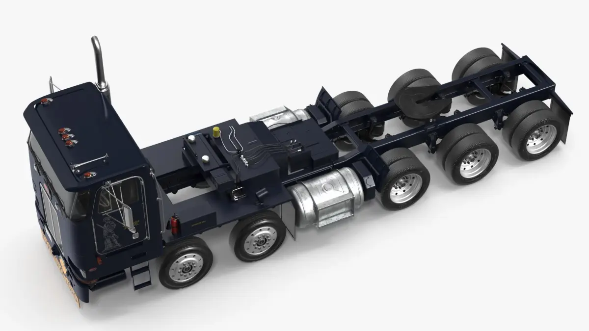 Peterbild 362 Cab Over for Transporter Erector Loader Rigged for Maya 3D model